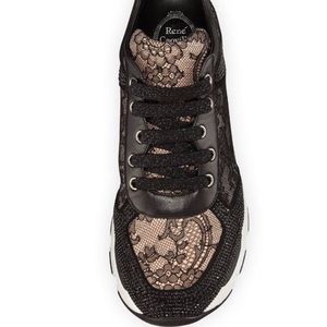 Rene Caovilla Crystal-Embellished Lace Shoes